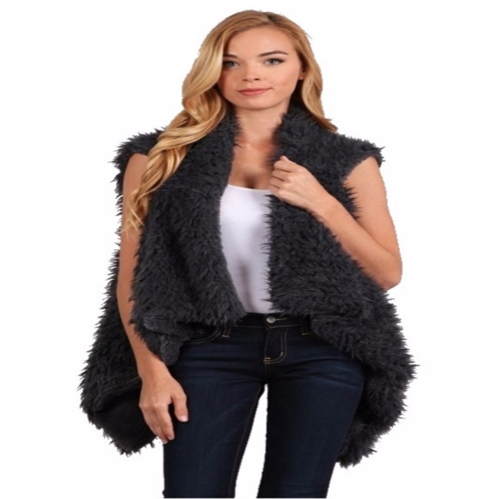 Faux fur vest