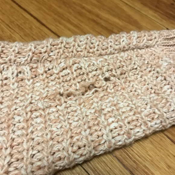 Pink Rose Sweaters Pink Rose Light Pink Cable Knit Cardigan Sweater