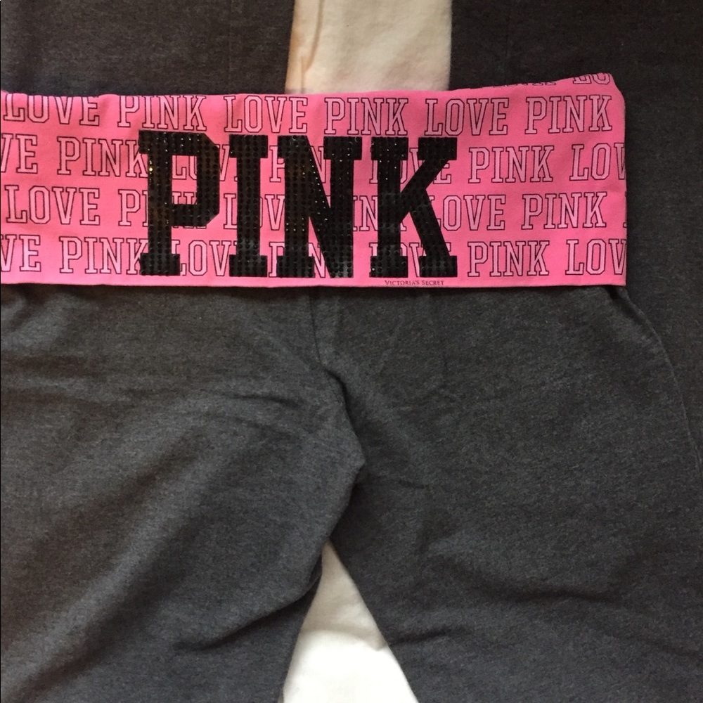 Rare gray PINK Victoria Secret yoga pants