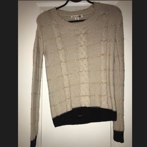 Nordstrom knitted gold and black sweater