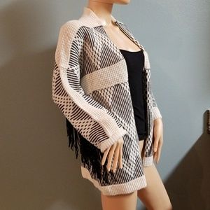 Cardigan with fringe