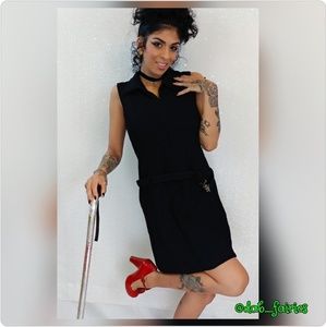 Vintage thin corduroy zipper dress