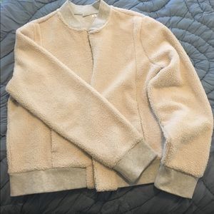 gap sherpa bomber jacket