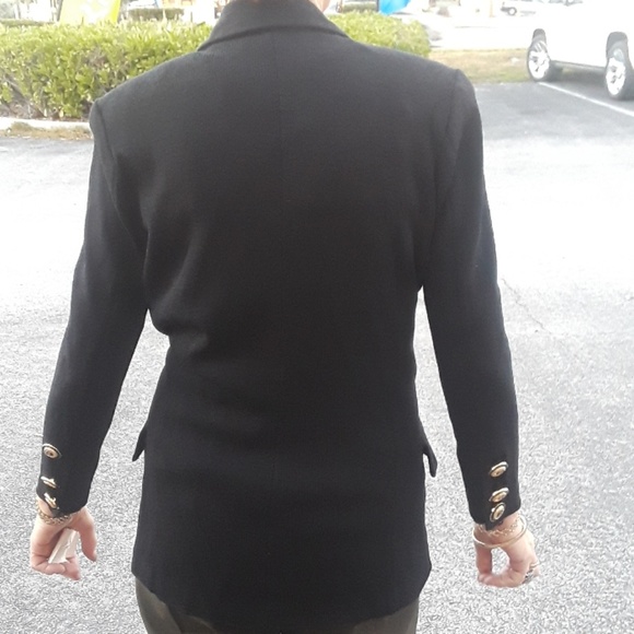 Vintage St. John black knit jacket does size 6p