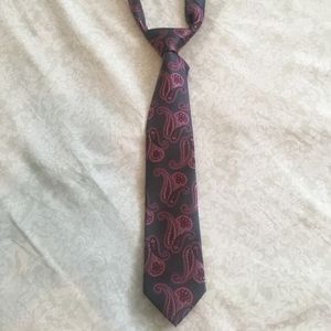 Pink/Gray Paisley Tie