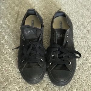All Black Converse Lowtops
