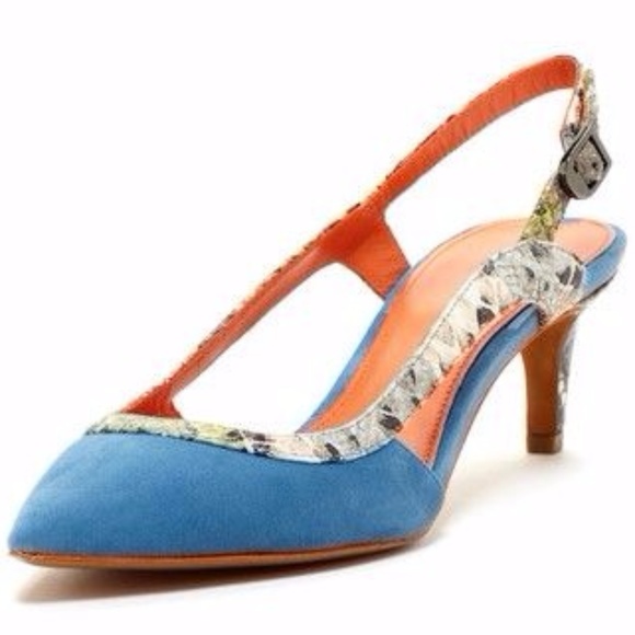 Via Spiga Shoes - NWOT Via Spiga Ally Suede/Snake-Print Pump