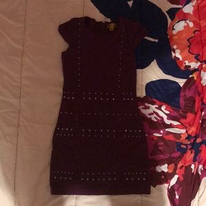 Nicole Miller Girl’s Size 10 Burgundy Dress.