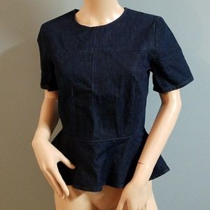 Denim Peplum Shirt
