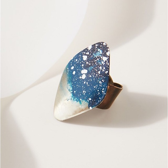 Patina RINGS Green Blue Gold Statement Ring - Picture 2 of 6