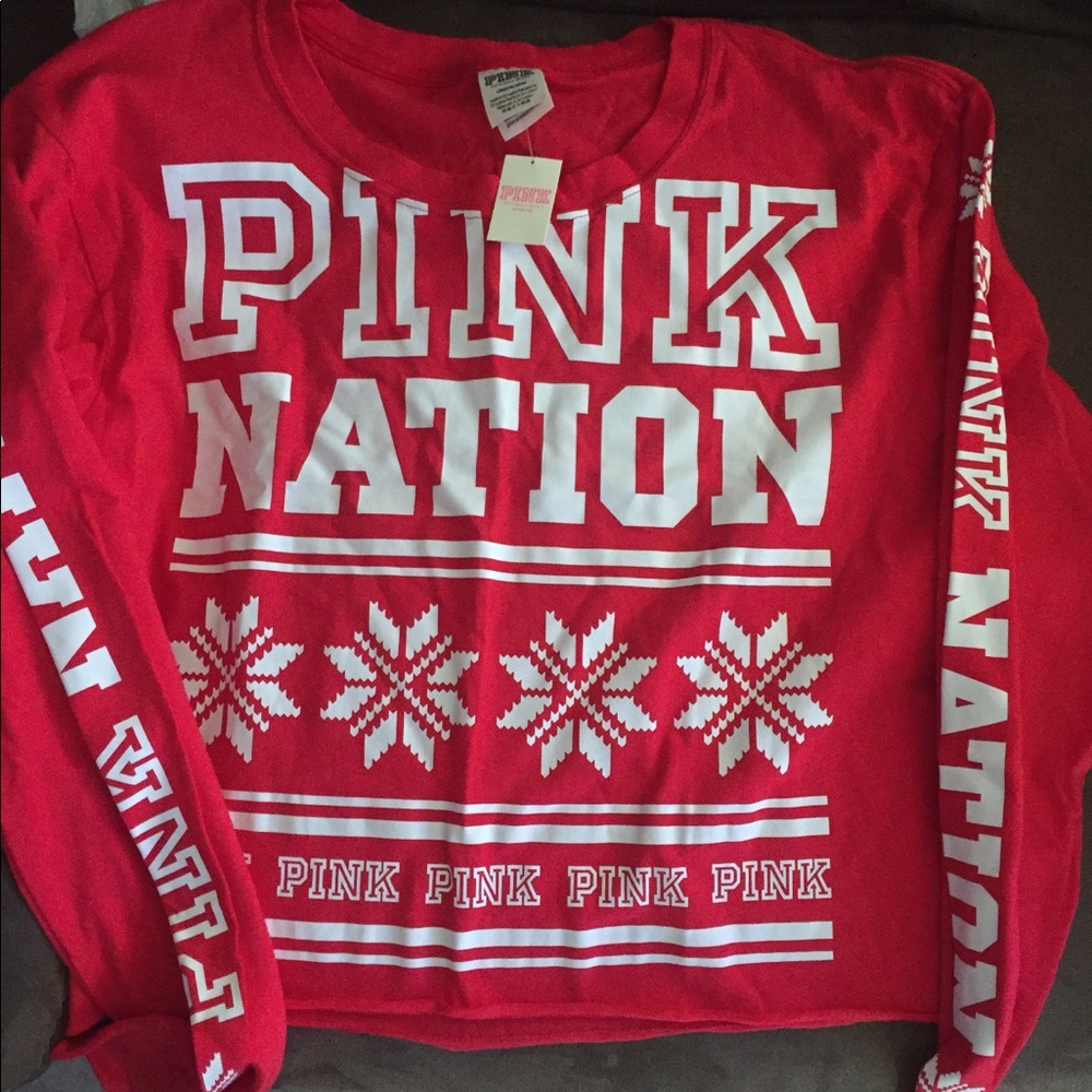 PINK holiday crop top
