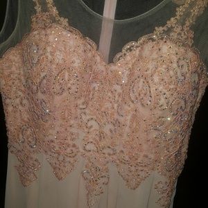 Pink/coral sparkly dress