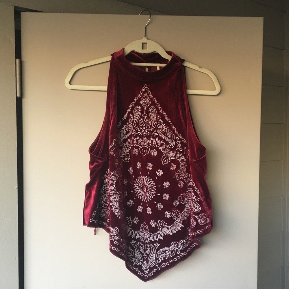 🥀 Free People Velvet Bandana Top 🥀