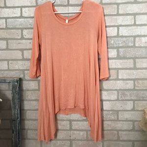 Peachy orange knit tunic
