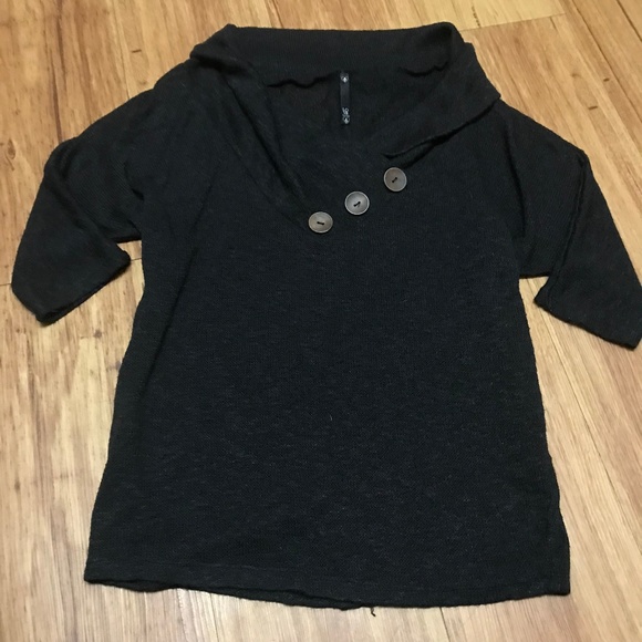 Love Culture Charcoal Grey Cowl Neck Sweater - Picture 1 of 3