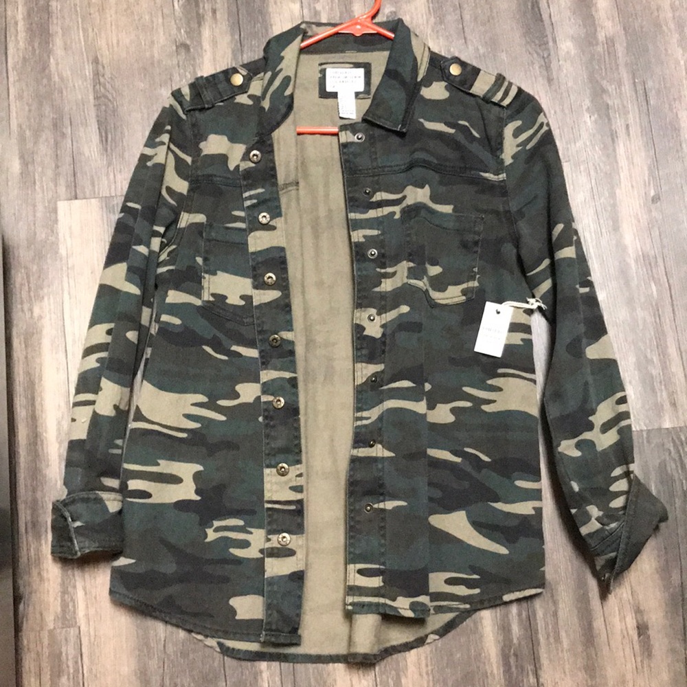 Denim Army Fatigue Jacket