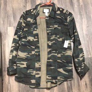 Denim Army Fatigue Jacket