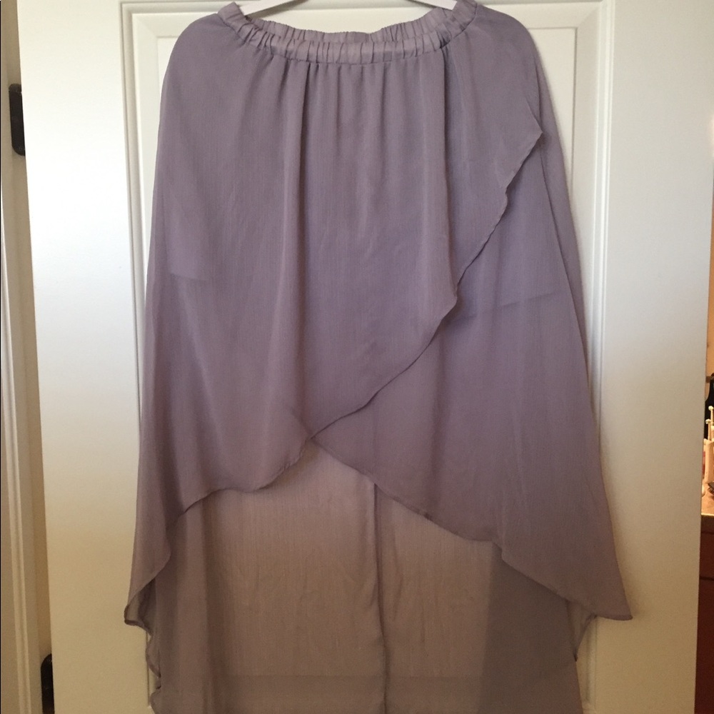Lavender high lo skirt