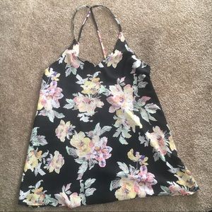 Floral Dress with Strappy Back Detail