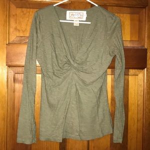 Olive Green Organic Cotton Long Sleeve Shirt