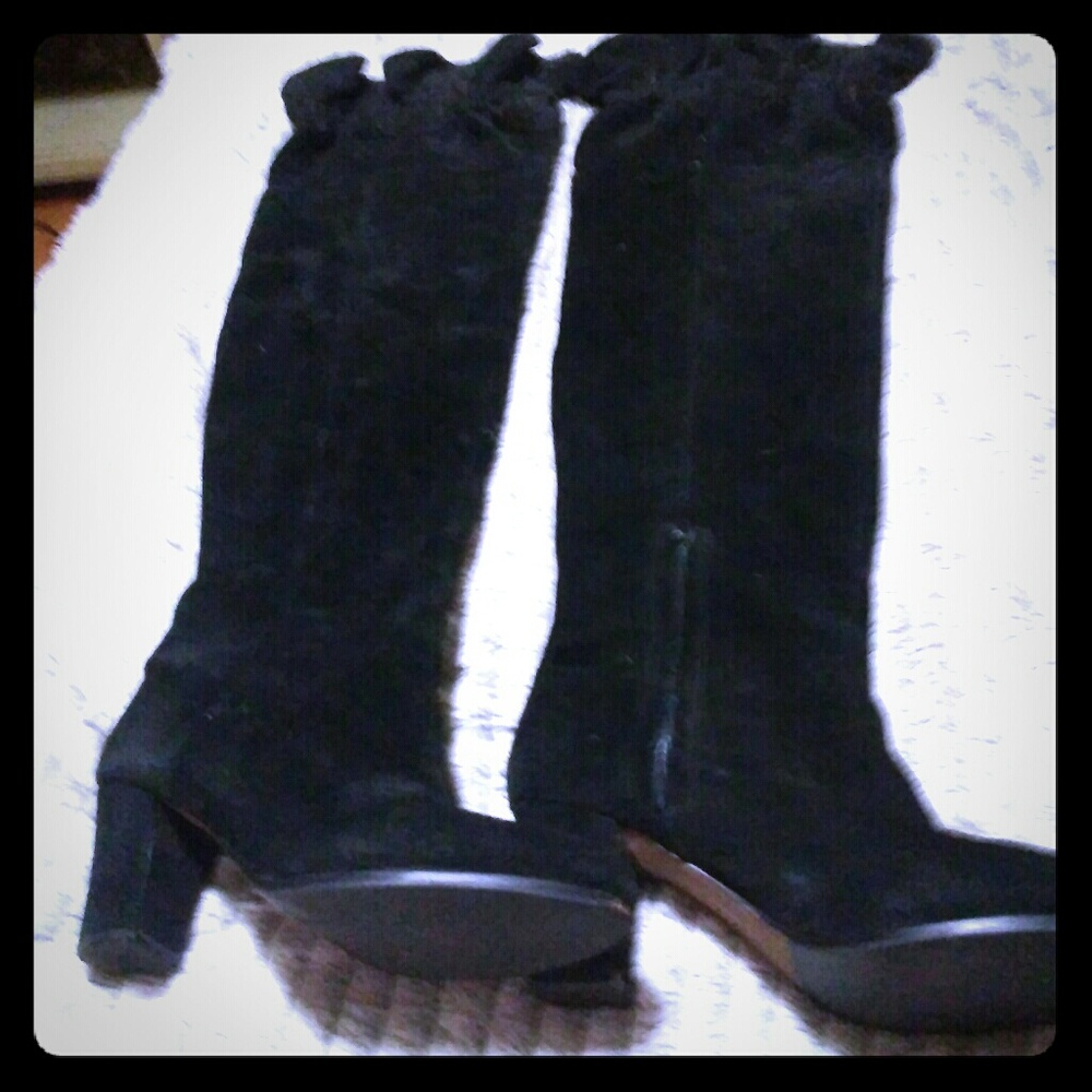 Black knee high boots