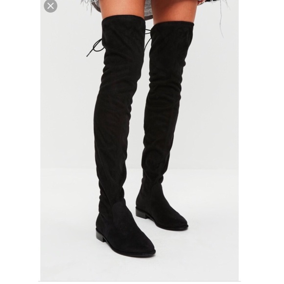 Charles David Shoes - Black suede over the knee boots