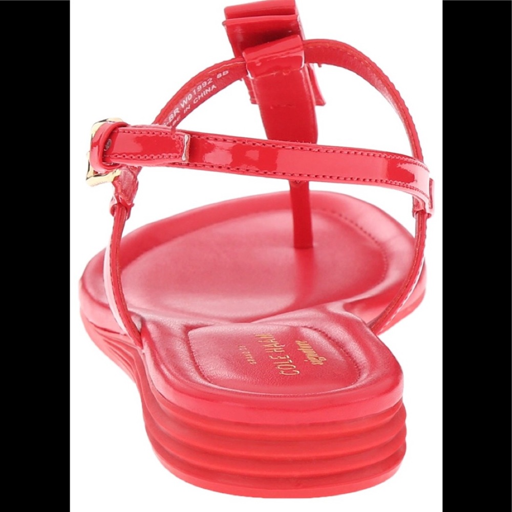 Cole Haan Women's Marnie Wedge Red Sandal NWOT - Picture 2 of 4