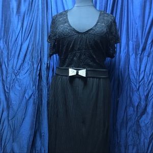 H&M pleated sheer skirt plus
