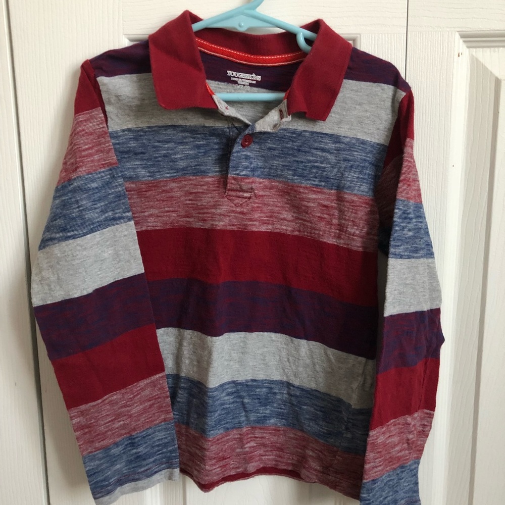 Toughskins Brand long sleeve boys Polo type shirt.