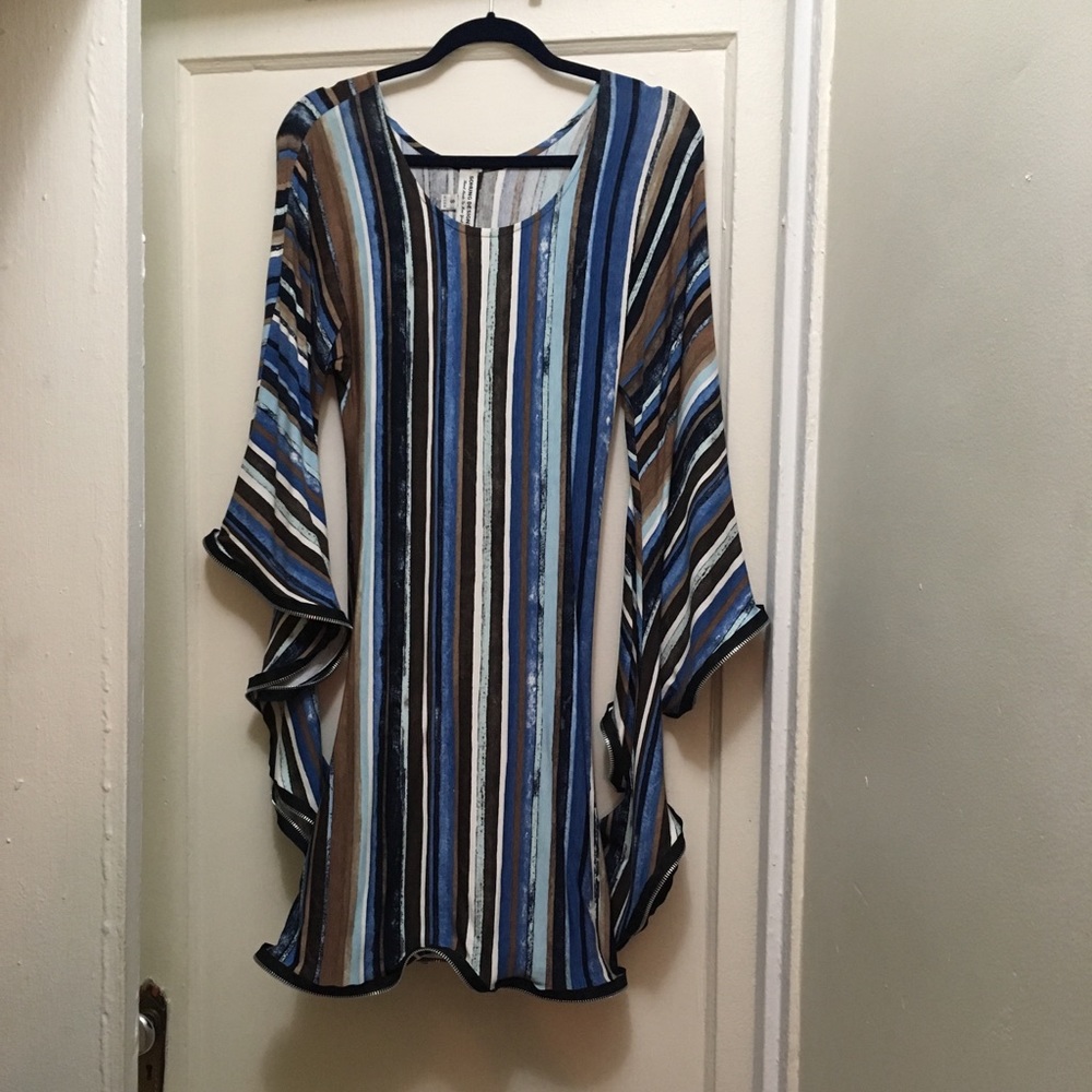 Zipper Hem Independent Designer Dress