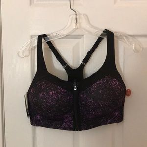 Black and Purple Sports Bra