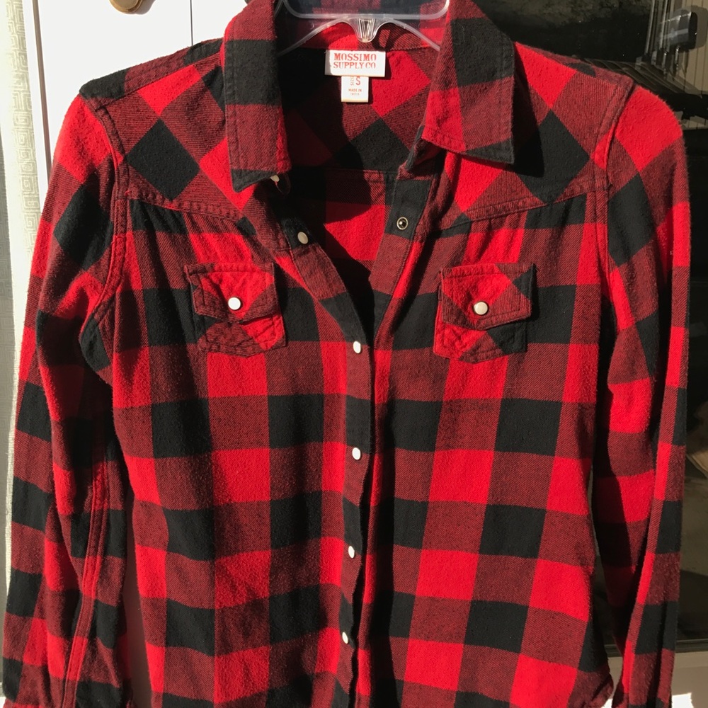 Checkerbox red & black flannel