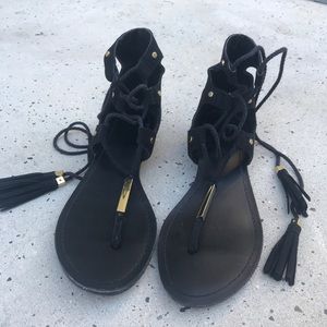Black ALDO lace up sandals