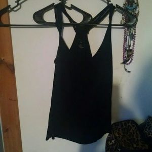 Black halter tank top