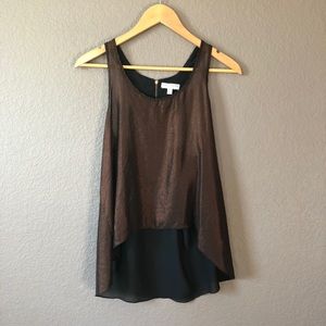 Shimmery Semi-Sheer Hi-Low Tank