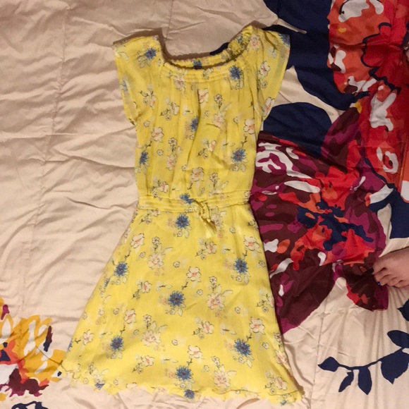 girls yellow floral dress