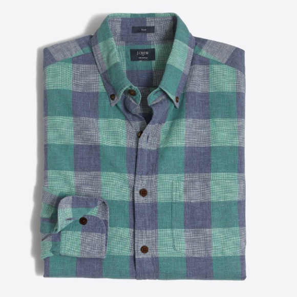 J. Crew Other - J. Crew Button Front Plaid Homespun Shirt C8176