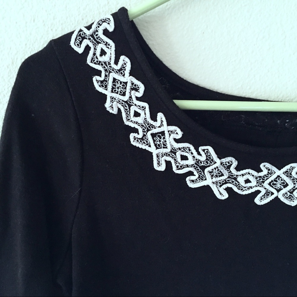 SOLD Free People black embroidered dress
