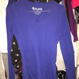 Cobalt blue, long sleeve shirt