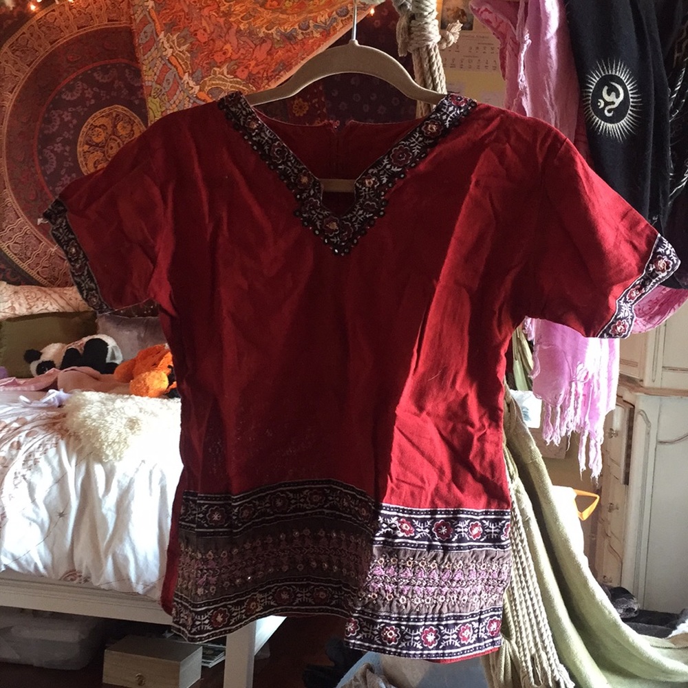 ethnic hippie vintage blouse