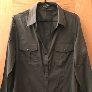 Express faux button down dress shirt