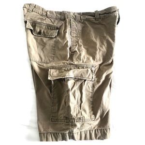 Khaki cargo shorts