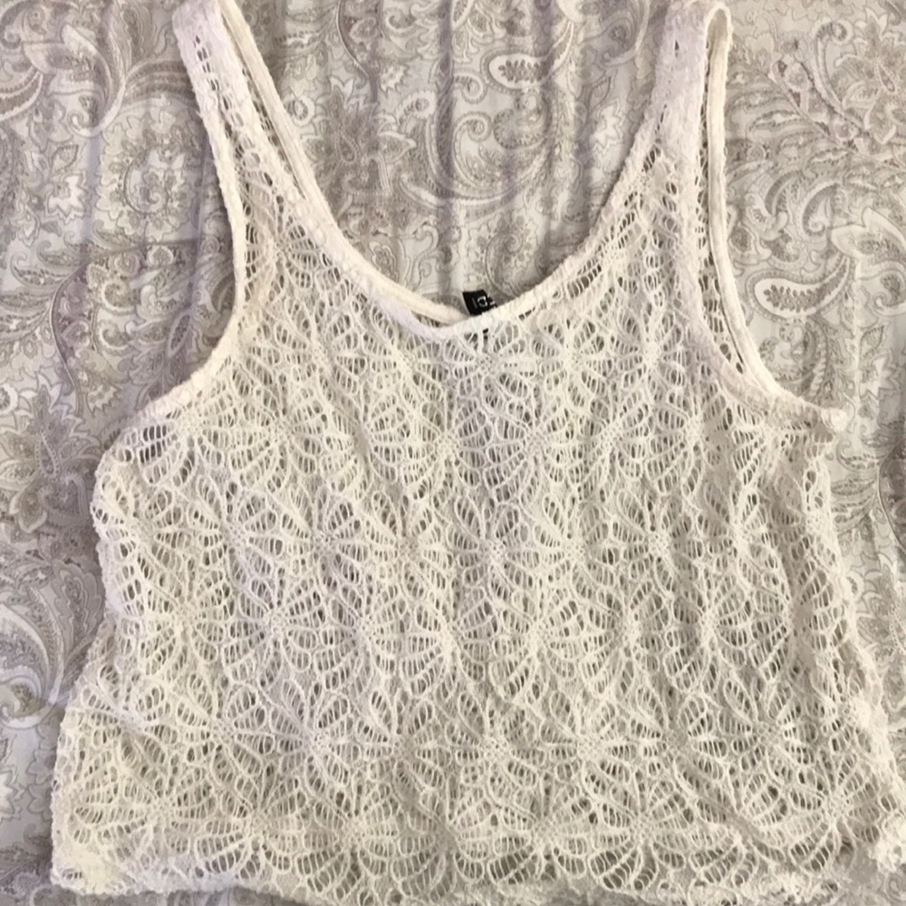 Lace Crop Tank Top S/M