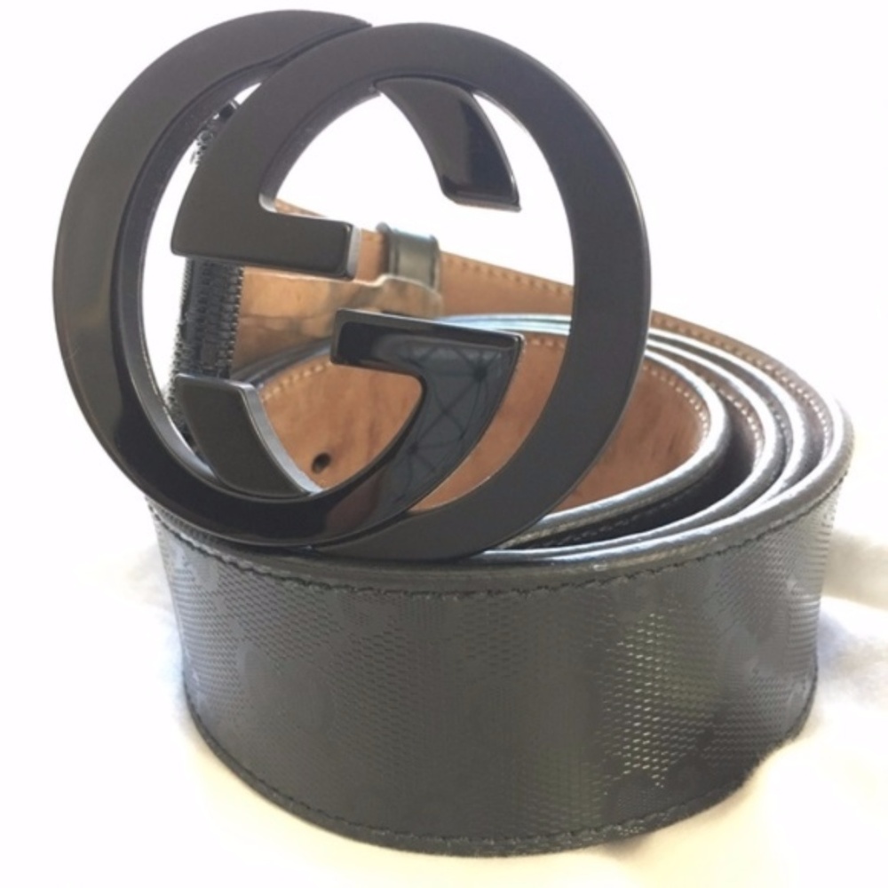 Gucci Imprime Black Belt (Real)