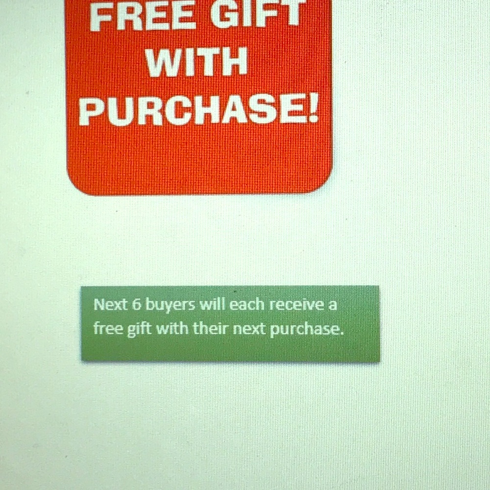 Next 6 Purchasers get a free gift.