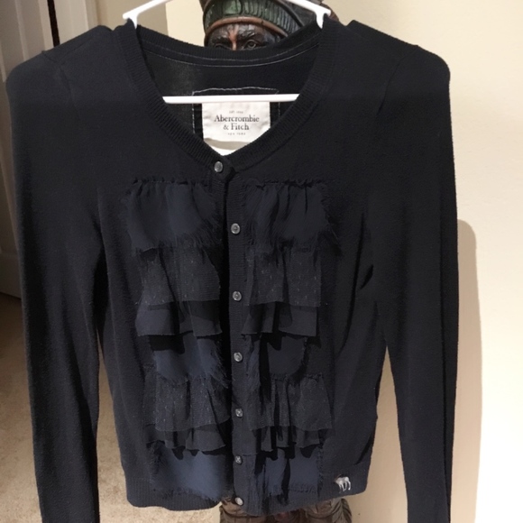Abercrombie & Fitch Dark Blue Button Up Sweater - Picture 1 of 4