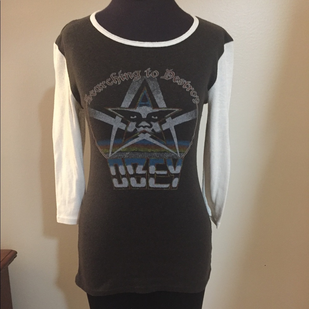 Obey shirt-medium but wears more like a small