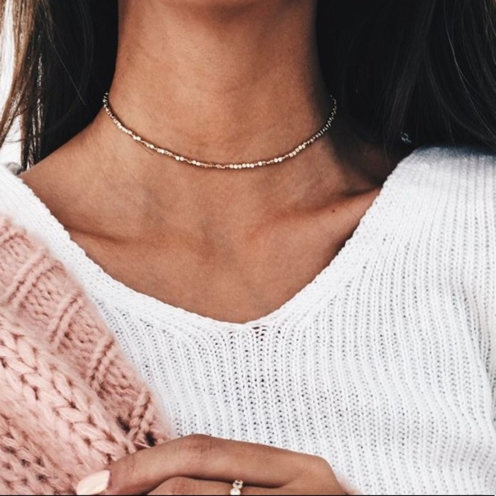 Silver beaded choker from Brandy