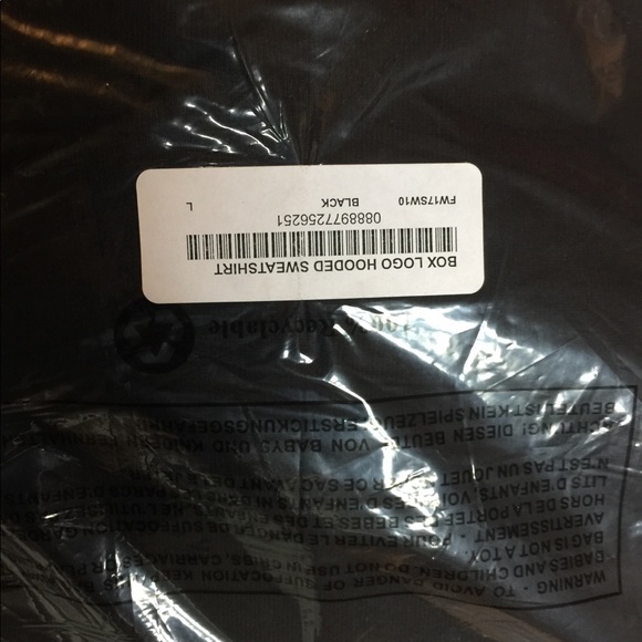 Supreme Box Logo Hoodie-Fall 2017- Black-Large - Picture 3 of 5