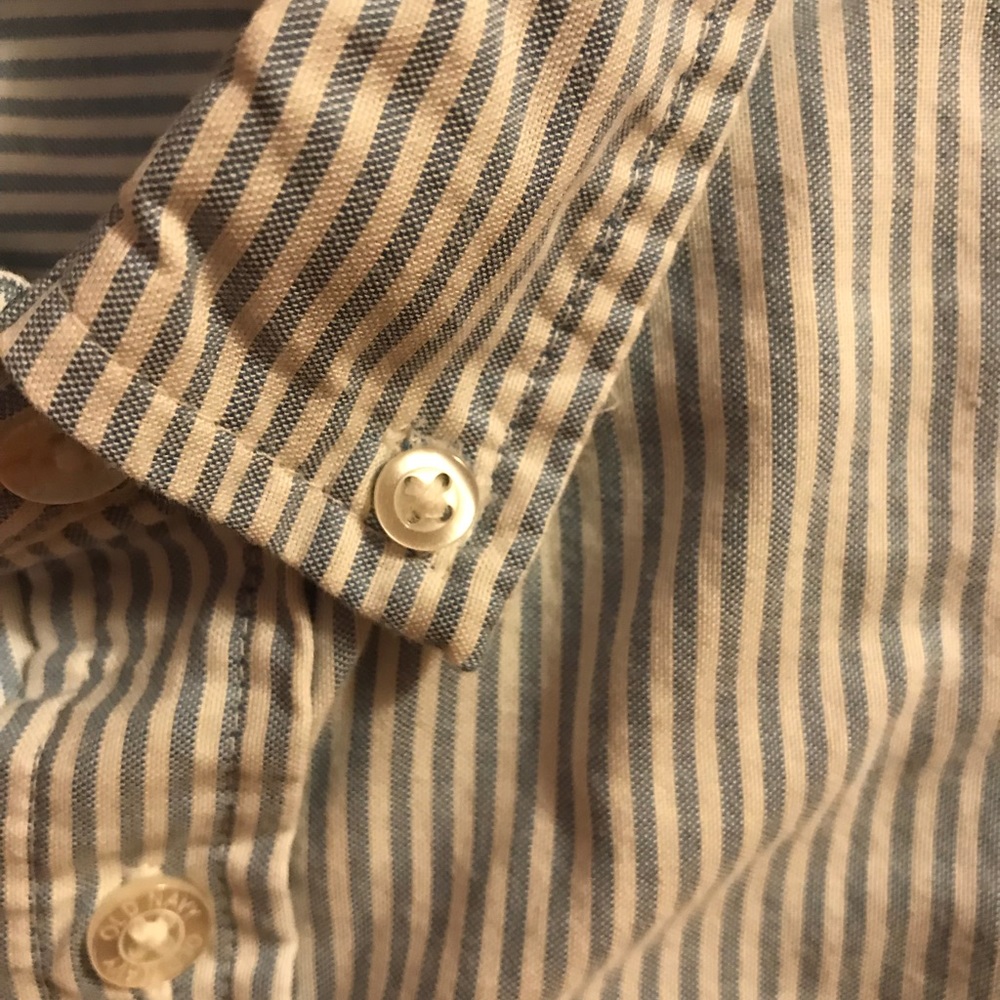 Old Navy Boys Classic Stripe Button Down Shirt